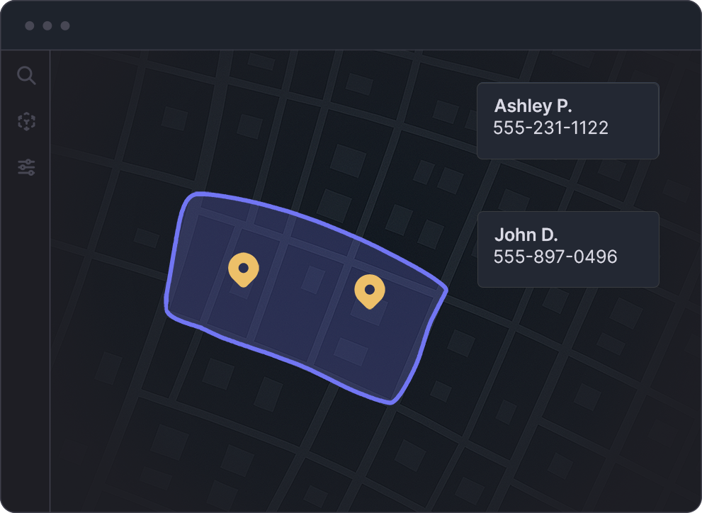 Telefi hero image of map with graphics
